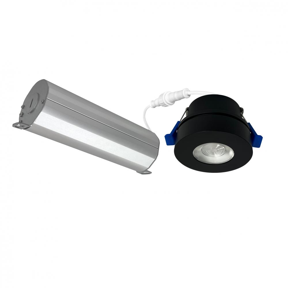 2&#34; M-Wave Can-less Adjustable LED Downlight, 2700K, Black finish