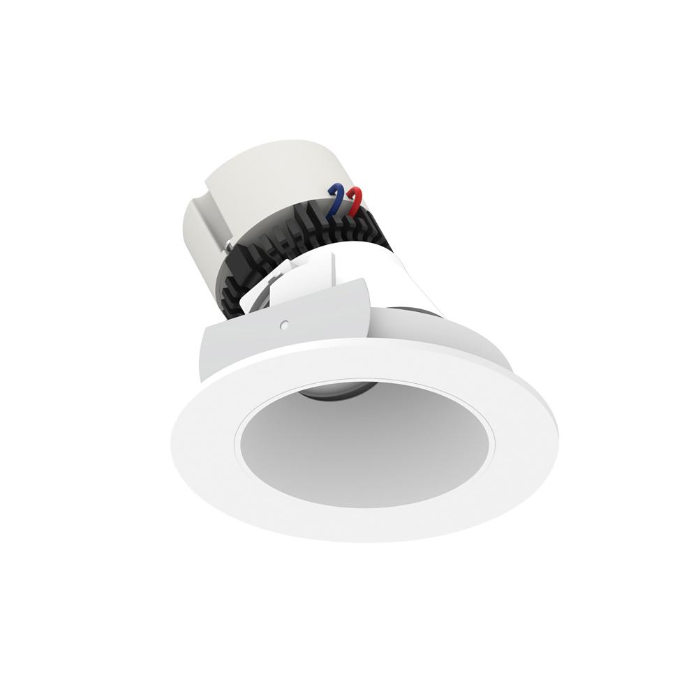 4&#34; Pearl LED Round Adjustable Slot Retrofit, 950lm / 12W, 3000K, Matte Powder White Reflector /