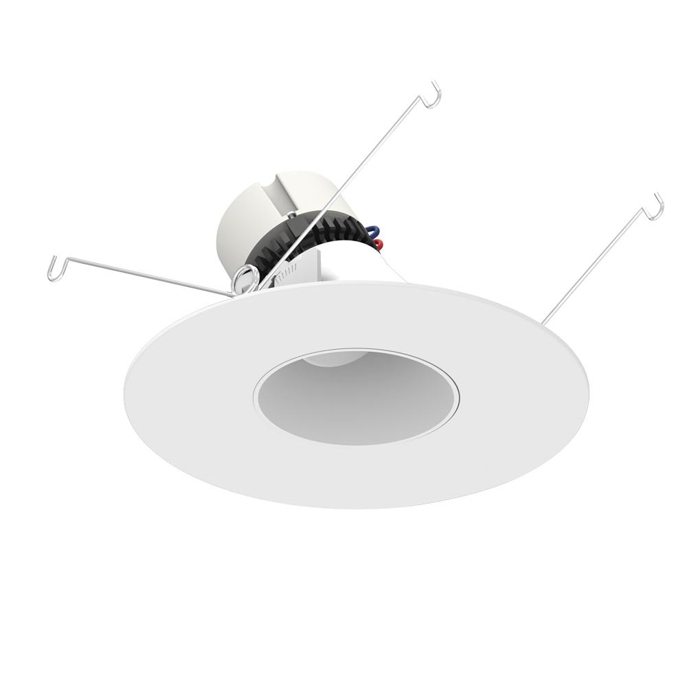 5&#34;/6&#34; Pearl LED Round Adjustable Slot Retrofit, 950lm / 12W, 3000K, Matte Powder White