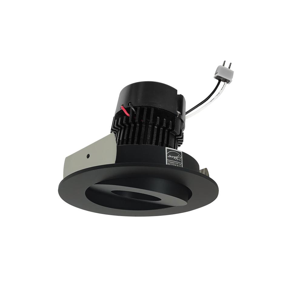 4&#34; Pearl Low Voltage LED Round Adjustable Gimbal Retrofit, 1050lm / 11W, 3500K, Black Finish