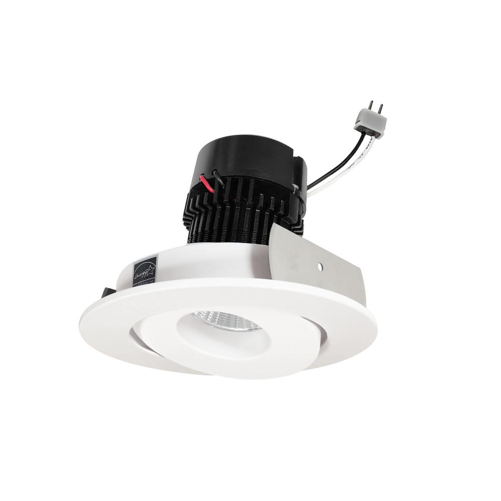 4&#34; Pearl Low Voltage LED Round Adjustable Gimbal Retrofit, 1050lm / 11W, 4000K, White Finish