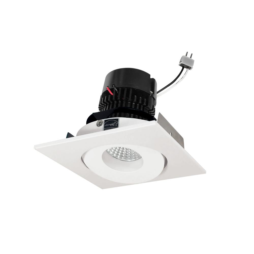 4&#34; Pearl Low Voltage LED Square Adjustable Gimbal Retrofit, 1050lm / 11W, 4000K, White Finish