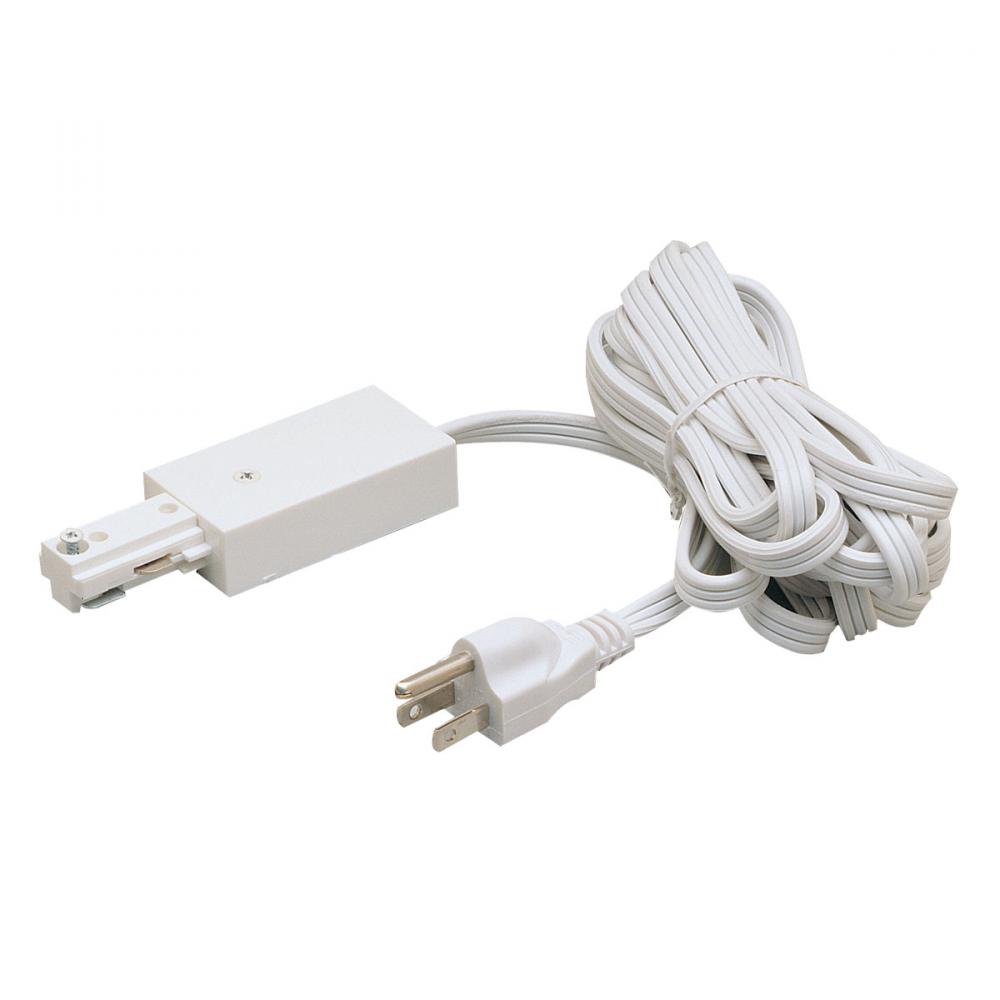 Cord and Plug Set, 12&#39;, 1 circuit track, White