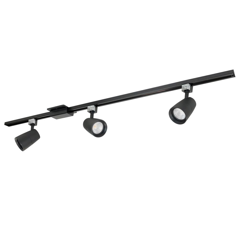 4-ft Track Pack with (3) MAC XL 1250lm LED Track Heads, 4000K, Black Finish