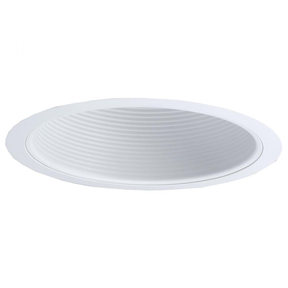 6&#34; BR/PAR30 Stepped Baffle w/ Plastic Ring, White