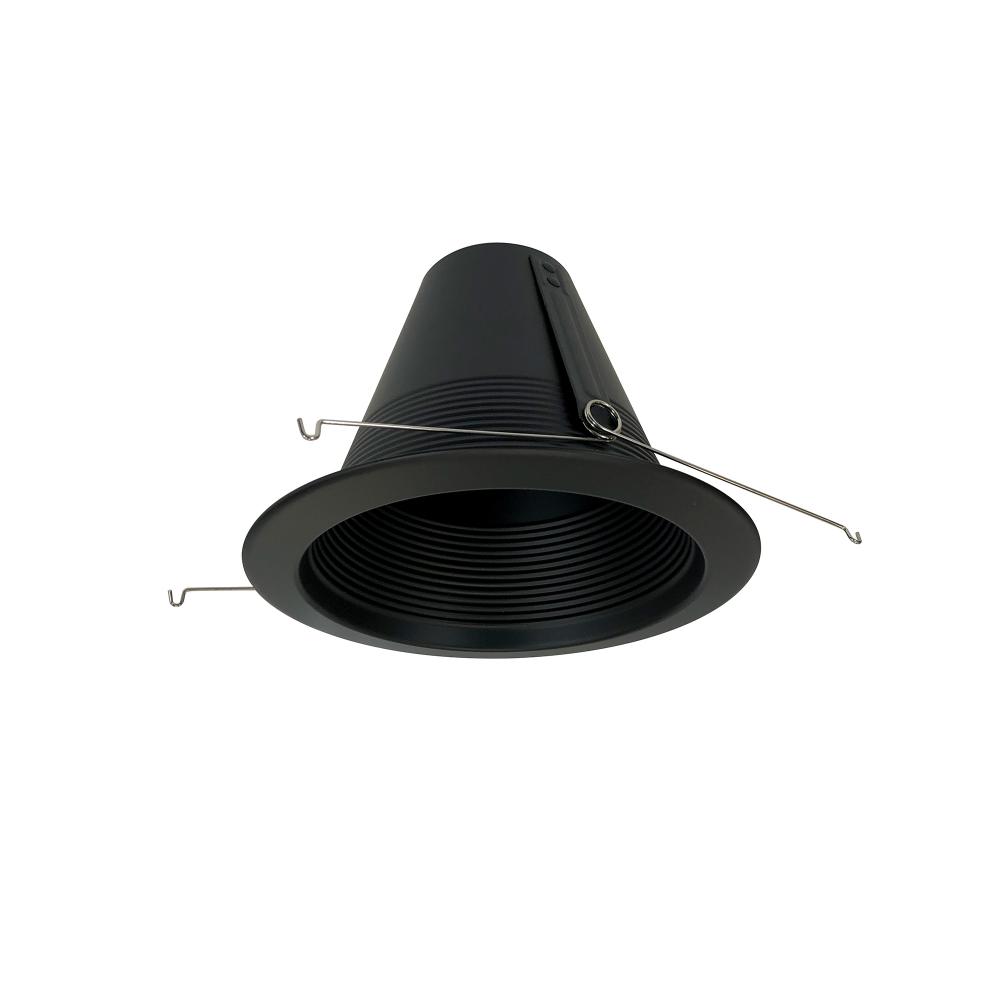 6&#34; Air-Tight Aluminum Baffle Cone w/ Flange, Black