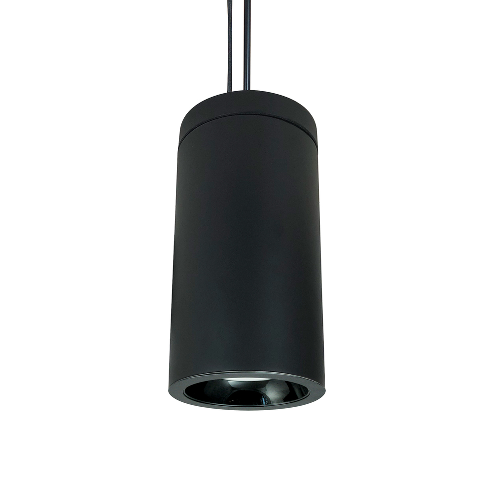 6&#34; Cobalt Pendant Mount Cylinder, Black, 750L, 3000K, Black Reflector, 120V Triac/ELV Dimming