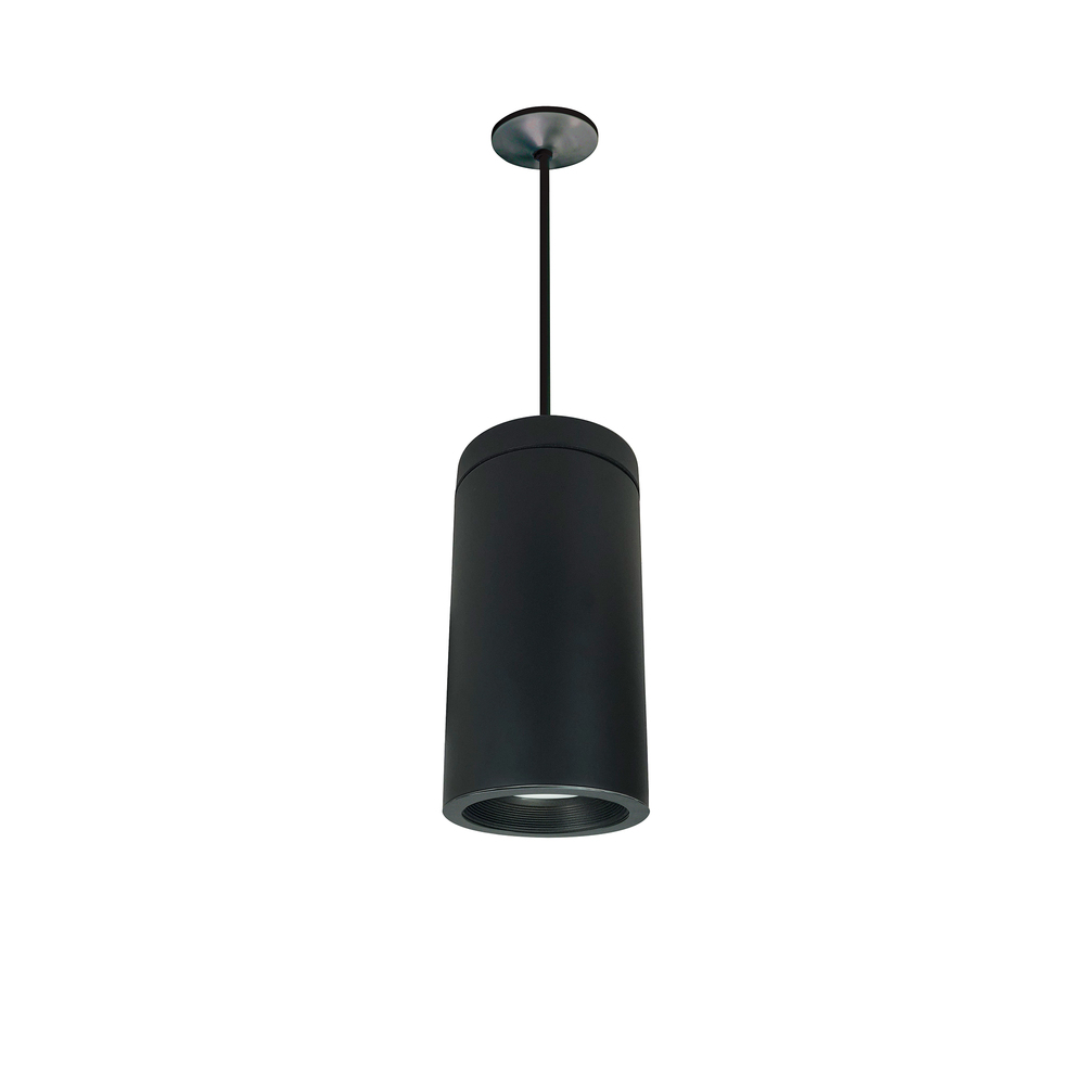 6&#34; Cobalt Pendant Mount Cylinder, Black, 750L, 3000K, Black Baffle, 120V Triac/ELV Dimming