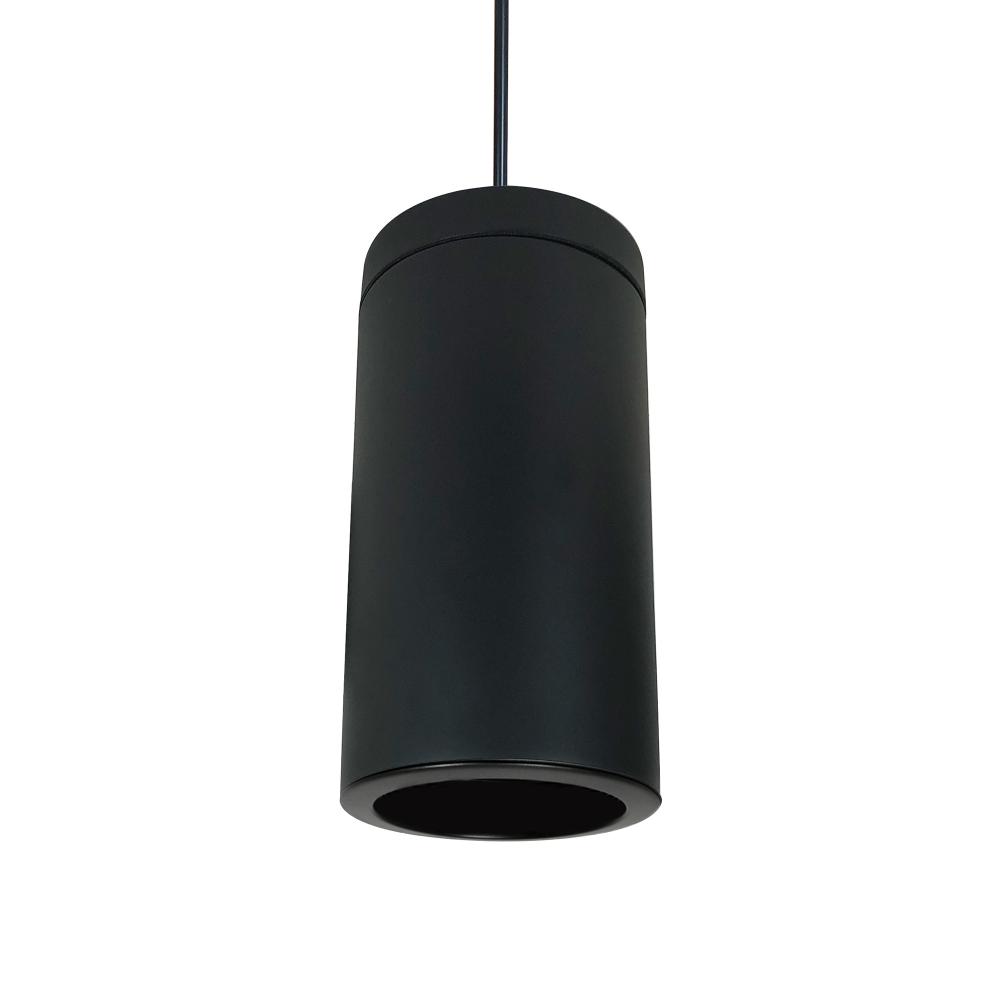 6&#34; Cylinder, Black, Pendant Mount, 60W Med. Base, Ref., Black