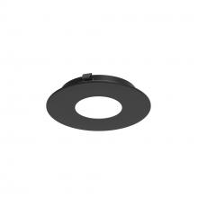 Nora NAPF-3RPHB/CL - 3" Apollo Round Flanged Pinhole Trim with Clear Lens, Black Finish