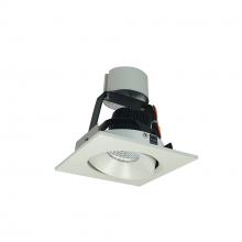 Nora NIR-4SC50XWW - 4" Iolite LED Square Adjustable Cone Retrofit, 800lm / 14W, 5000K, White Reflector / White