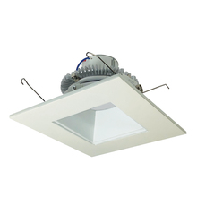 Nora NLCBC2-65635MPW/A - 6" Cobalt Click LED Retrofit, Square Reflector, 750lm / 10W, 3500K, Matte Powder White Reflector