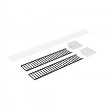 Nora NLUD-2LOUVBW - Louver Accessory Set for NLUD-2334, Black Louver, White End Caps