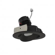 Nora NPRLV-4RC30XBB - 4" Pearl Low Voltage LED Round Adjustable Cone Retrofit, 1200lm / 11W, 3000K, Black Reflector /