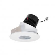 Nora NPRLV-4RPHA40XWW - 4" Pearl Low Voltage LED Round Adjustable Pinhole Retrofit, 950lm / 11W, 4000K, White Pinhole /