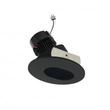 Nora NPRLV-4RSL30XBB - 4" Pearl Low Voltage LED Round Adjustable Slot Aperture Retrofit, 950lm / 11W, 3000K, Black Slot