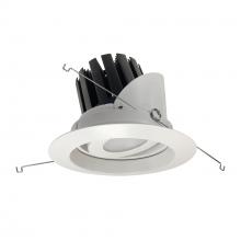 Nora NRM3-59L430FWW - 5" Marquise III Adjustable Regressed Gimbal Reflector, 2500lm, 3000K, Flood Optic, White