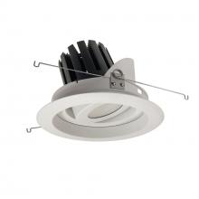 Nora NRM3-69L430FWW - 6" Marquise III Adjustable Regressed Gimbal Reflector, 2500lm, 3000K, Flood Optic, White