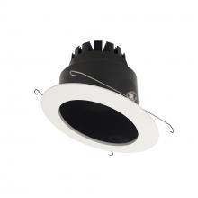 Nora NRM3-6S1L140FB - 6" Marquise III Round Slope Reflector, 900lm, 4000K, Flood Optic, Black Reflector/White Flange