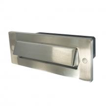  NSW-843/32BN - Brick Die-Cast LED Step Light w/ Horizontal Shroud Face Plate, 149lm / 4.6W, 3000K, Brushed Nickel