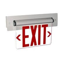  NX-815-LEDRCA - Recessed Adjustable LED Edge-Lit Exit Sign, Battery Backup, 6" Red Letters, Single Face / Clear