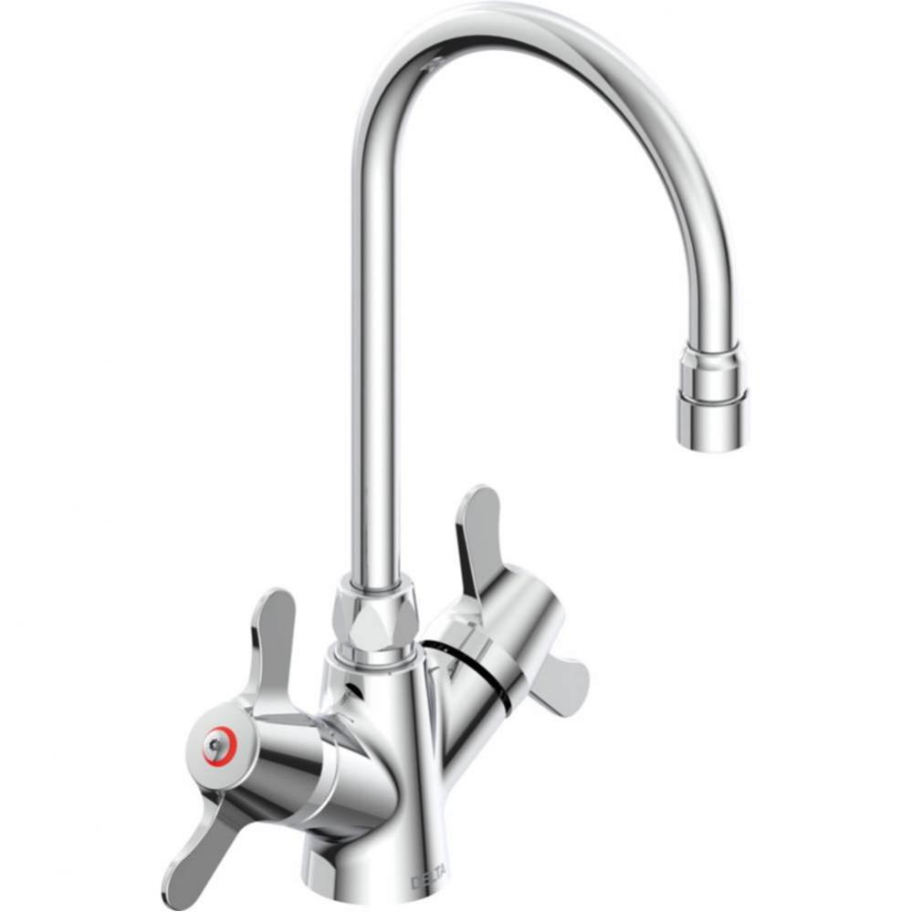 Commercial 25C3: Two Handle Single Shank Mixing Faucet