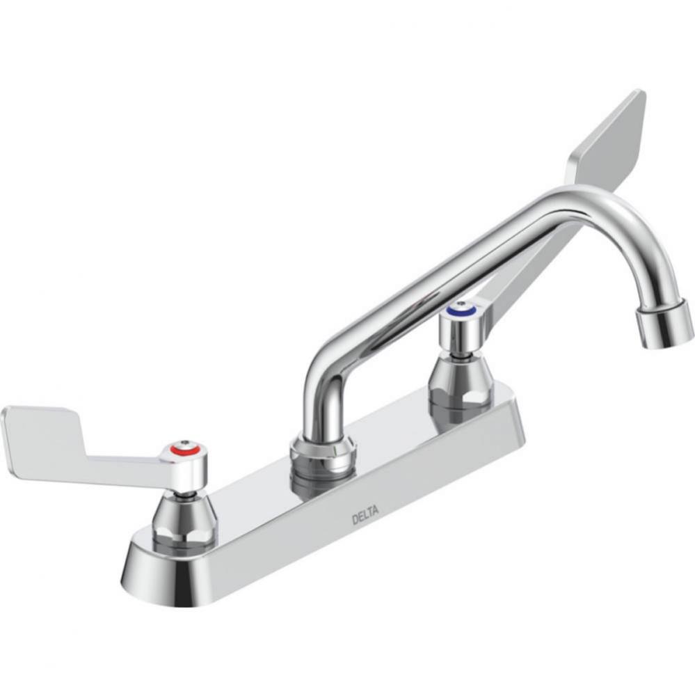 Commercial 26C3: Two Handle 8&apos;&apos; Cast Deck Mount Faucet