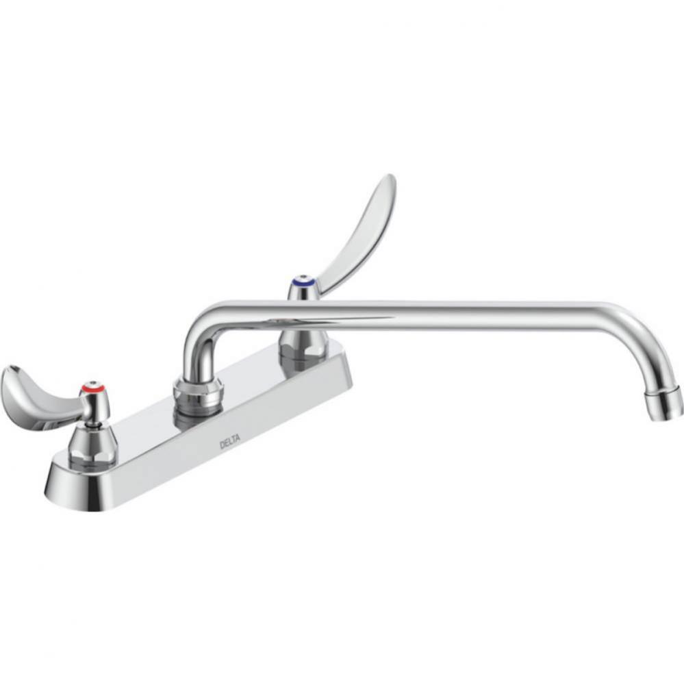 Commercial 26C3: Two Handle 8&apos;&apos; Cast Deck Mount Faucet