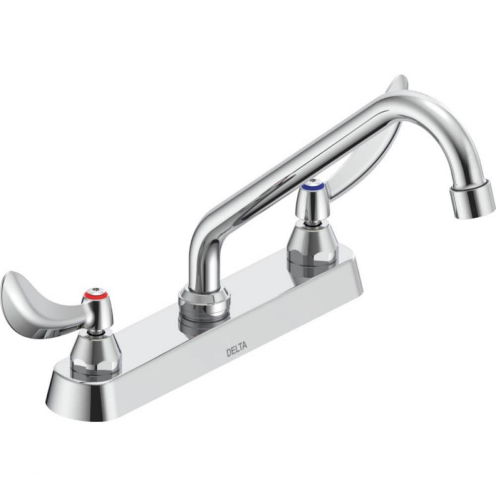 Commercial 26C3: 8&apos;&apos; Deck Mount Two Handle Faucet