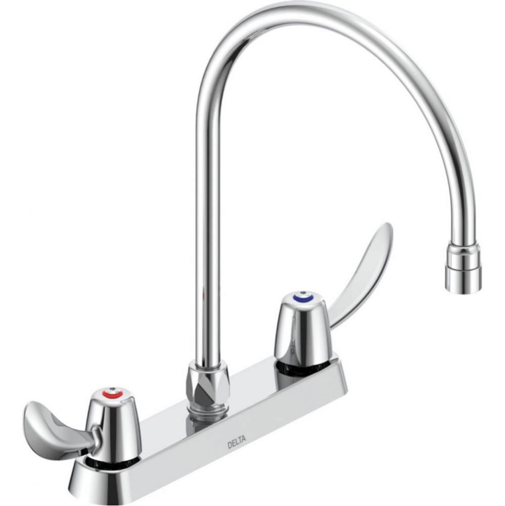 Commercial 26C3: Two Handle 8&apos;&apos; Cast Deck Mount Faucet