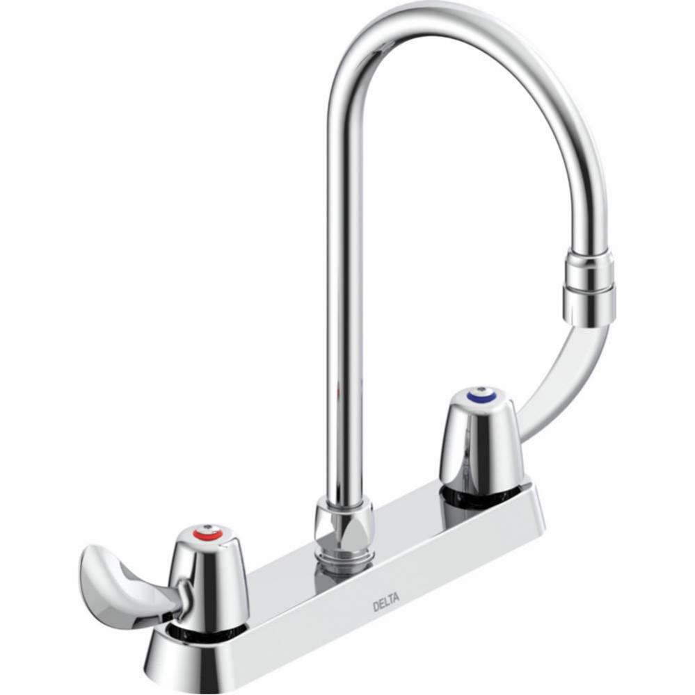 Commercial 26C3: Two Handle 8&apos;&apos; Cast Deck Mount Faucet