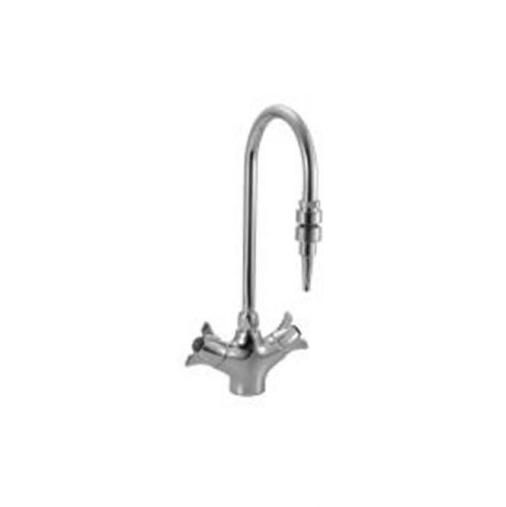 Commercial W67 Series Mixing Faucet: Two Handle Deck Mount Single Shank Laboratory Mixing Faucet