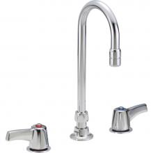 Delta Commercial 23C633 - Commercial 23C6: Two Handle Widespread Bathroom Faucet with Gooseneck Spout - Less Pop-Up