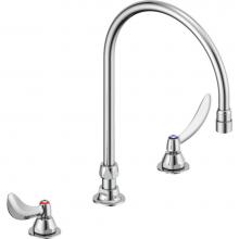 Delta Commercial 23C644-R7 - Commercial 23C6: Two Handle Widespread Bathroom Faucet with Gooseneck Spout - Less Pop-Up