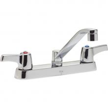 Delta Commercial 26C3123 - Commercial 26C3: Two Handle 8'' Cast Deck Mount Faucet