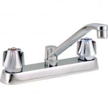 Delta Commercial 26C3141 - Commercial 26C3: Two Handle 8'' Cast Deck Mount Faucet