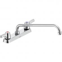 Delta Commercial 26C3223-S8 - Commercial 26C3: Two Handle Deck-Mount Faucet