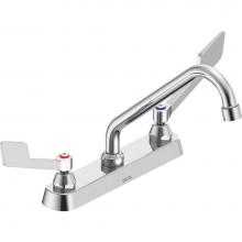 Delta Commercial 26C3235 - Commercial 26C3: Two Handle 8'' Cast Deck Mount Faucet