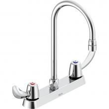 Delta Commercial 26C3932-R5 - Commercial 26C3: Two Handle 8'' Cast Deck Mount Faucet