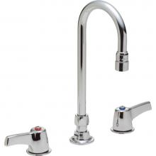 Delta Commercial 27C2923 - Commercial 27C1 / 27C2: Two Handle 8'' Below Deck Mount Faucet