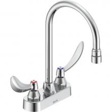 Delta Commercial 27C4924-LS - Commercial 27C4 / 27C5 / 27C6: Two Handle 4'' Deck Mount Faucet