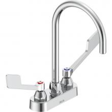 Delta Commercial 27C4975 - Commercial 27C4 / 27C5 / 27C6: Two Handle 4'' Deck Mount Faucet