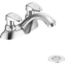 Delta Commercial 86T1053 - Commercial 86T: Two Handle Metering Slow-Close Centerset Bathroom Faucet