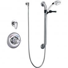 Delta Commercial T13H303-20 - Commercial T13H: Universal Dual Shower Trim, Diverter, Hand Shower, and Grab Bar