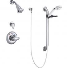 Delta Commercial T13H382 - Commercial T13H: Universal Dual Shower Trim, Diverter, Hand Shower, and Grab Bar