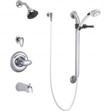 Delta Commercial T13H932 - Commercial T13H: Monitor® 13 Series Tub and Dual Shower Trim, Diverter, Hand Shower and Grab