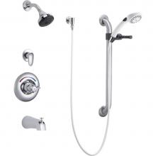 Delta Commercial T13H933 - Commercial T13H: Monitor® 13 Series Tub and Dual Shower Trim, Diverter, Hand Shower and Grab