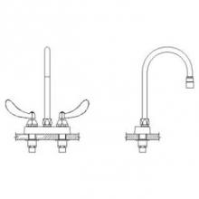 Delta Commercial 27C4944 - Commercial 27C4 / 27C5 / 27C6: Two Handle 4'' Deck Mount Faucet