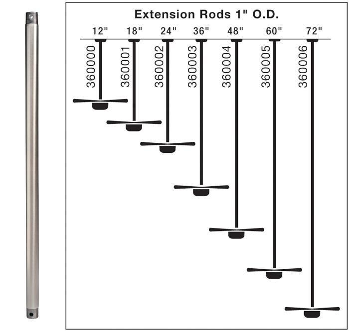 Fan Down Rod 36 Inch