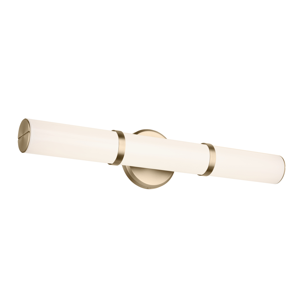 Rosh 24.25&#34; Bath Bar Medium LED with White Glass in Champagne Bronze